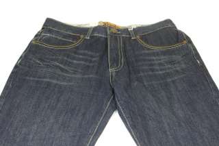 Mens Franky Max Dark Jeans Winged Leather Studs 34x32  