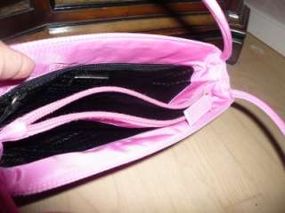 NEW Authentic PRADA signature pink nylon bag purse tote & card RARE 