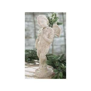 Shard Cherub Statue w/Glass Vase 