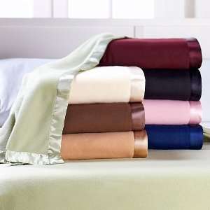  Concierge Collection Fleece Blanket with Satin Trim