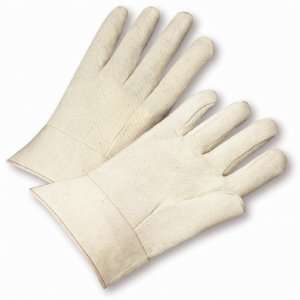  White Corduroy Cotton Canvas Gloves (lot of 12)