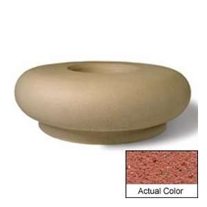   Round Planter   Weatherstone Brick Red 36x16 Patio, Lawn & Garden