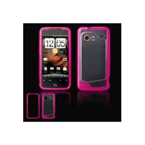   Flexible TPU Skin Case   Hot Pink/Clear Cell Phones & Accessories