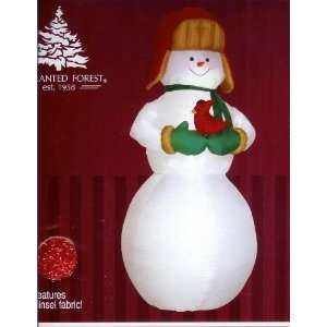 Country Snowman w/ Cardinal 8 Ft. Tall Christmas Airblown Inflatable