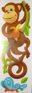 WALL DECAL/STICKERS☻MONKEY W/BANANA☻VINE☻BUTTERFLY~BIRD☻JUNGLE 