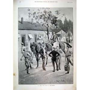  1896 Great Day Newspaper Village Scene Horse Celebrate 