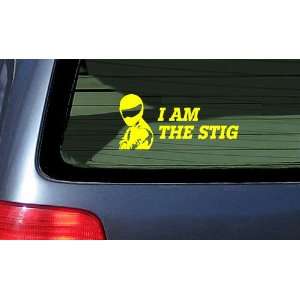  I Am the Stig   Yellow Vinyl Sticker Automotive