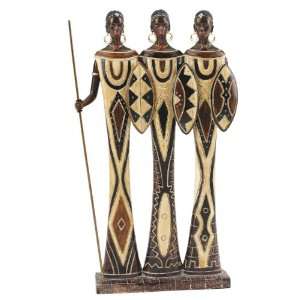  12.5 South African Zulu Women Tribal Sculpture Statue 