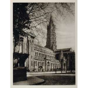 1927 Eglise Church Saint Sernin Toulouse France Print 