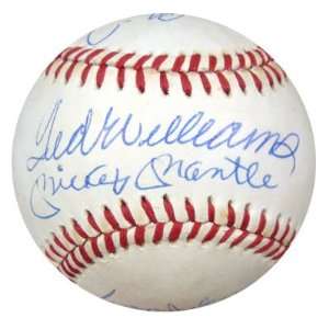 Autographed Mickey Mantle Ball   500 HR Club NL 10 Signatures Ted 