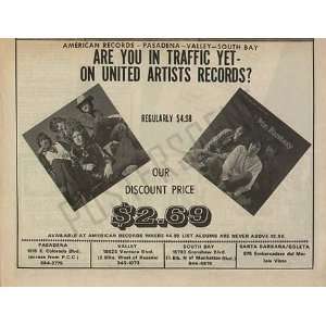  Traffic Winwood Original LP Promo Ad 1969