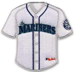 Official MLB Emblem Patch Seattle Mariners Home Jersey  