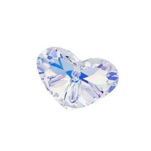 Swarovski Crystal #6260 Crazy 4 U Heart Pendant 17mm Crystal AB (1)