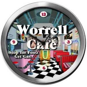 WORRELL 14 Inch Cafe Metal Clock Quartz Movement  Kitchen 