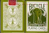 GREEN Bicycle Elephant 808 Tsunami Playing Cards Deck  