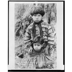  Seminole Indian children,village,Silver Springs,FL 1938 