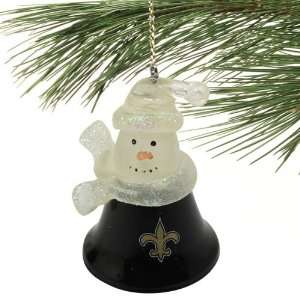  New Orleans Saints Snowman Bell Ornament Sports 