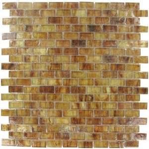  Leed amber recycled 5/8 x 1 1/4 brick paper faced mosaic 
