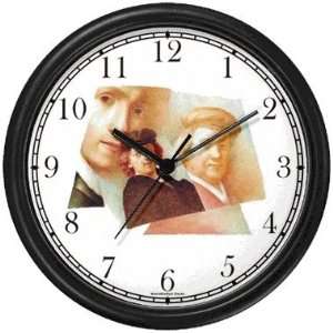 Rembrandt Self Portraits Wall Clock by WatchBuddy Timepieces (Slate 
