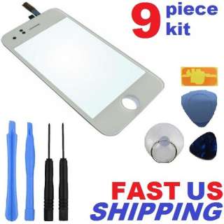 NEW WHITE Touch Digitizer+Glass Screen Replacement Assembly+Tools for 