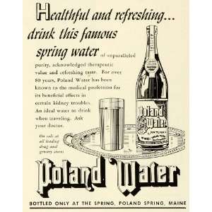   Water Natural Mineral Spring Bottle Drink   Original Print Ad Home
