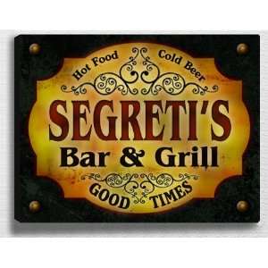  Segretis Bar & Grill 14 x 11 Collectible Stretched 