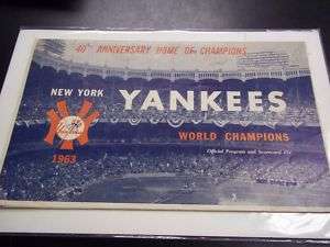 1963 NEW YORK YANKEES VS. DETROIT SCORECARD/PROGRAM  