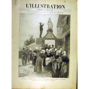  1902 Crozon Clarion Convent Nuns Religious French Print 