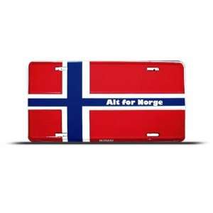    Alt For Norge Norway Flag License Plate Wall Sign Automotive