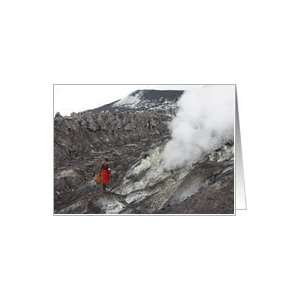  Encouragement, dare to believe, edge of volcano Card 