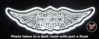 HARLEY DAVIDSON WINGED BAR SHIELD NIGHT VISION PATCH ** MADE IN USA 