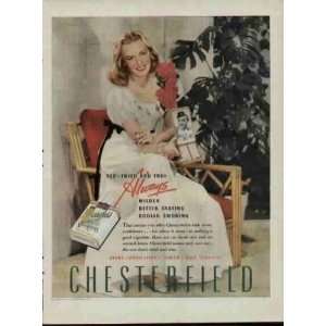  True Always.  1945 Chesterfield Cigarettes Ad, A3118 Everything
