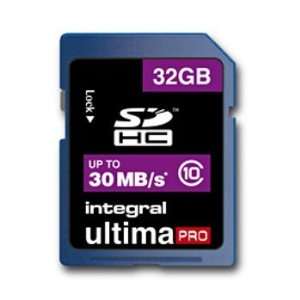  32GB Integral Ultima Pro SDHC 30MB/sec CL10 High Speed memory 