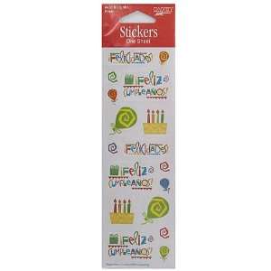  Bulk Buys KI751 Feliz Cumpl Sticker   Pack of 48