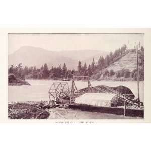 1893 Duotone Print Columbia River Oregon J. W. Buel   Original Duotone 