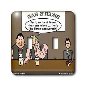 Rich Diesslins Funny Society Cartoons   Enron Accountant at Biker Bar 