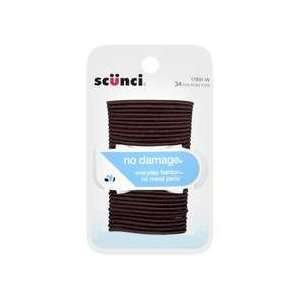  Scunci Brown Hair Bands, 34 Ct, Sold in Packs of 3 