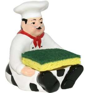  Chef Deluxe Hand painted Kitchen Scrubby Holder