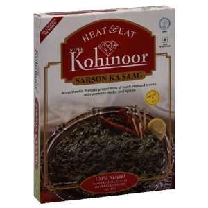 Kohinoor Heat & Eat Curries, Sarso Ka Saag, 10.5 Ounce Boxes (Pack of 
