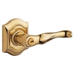   Estate Satin Brass and Brown Keyed Entry Leverset