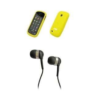  EMPIRE Yellow Silicone Skin Cover Case + Stereo Hands Free 