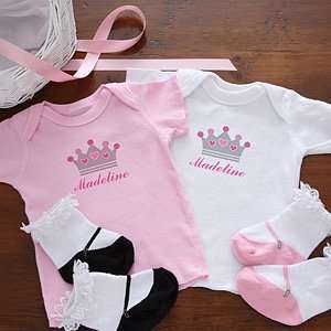  Personalized Princess Baby Set Gift Basket Baby