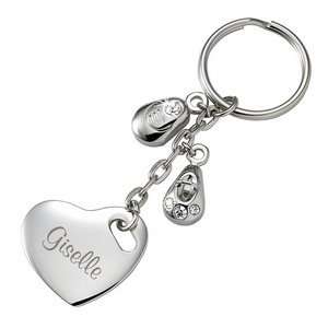  Baby Bootie Personalized Key Chain 
