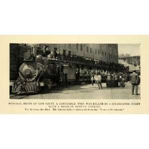  1912 Print Funeral Train Len Scott Town of No Streets 