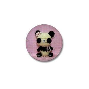  Amigurumi Panda Bear Button Cute Mini Button by  