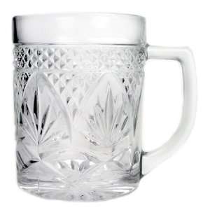  Antique Look Clear Glass Mug 10oz