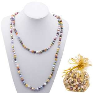 Colorful Freshwater Cultured Pearl 52 Endless Necklace  