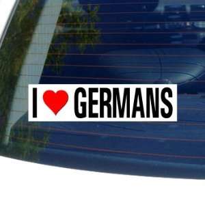  I Love Heart GERMANS   Window Bumper Sticker Automotive
