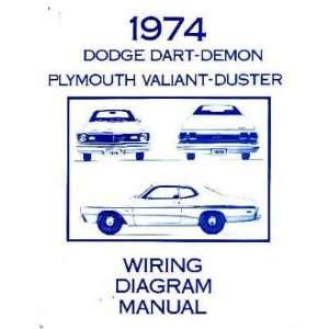    1974 DODGE DART DUSTER VALIANT Wiring Diagram Schematic Automotive