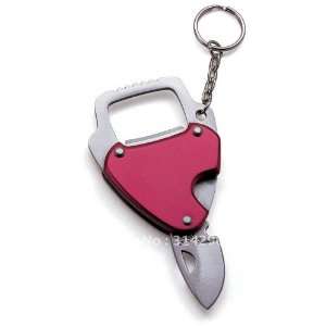   Key Ring Bottle Opener with Knife and Corkscrew C04